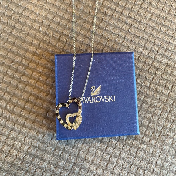 Swarovski double heart necklace - Picture 2 of 3
